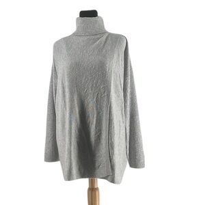 Contemporaine sweater Gray Knit crossover 
Tunic cashmere wool Size XS